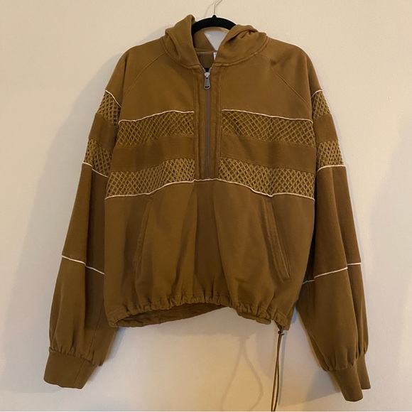 Free People Olive Green Win Win Hoodie L - Picture 2 of 6